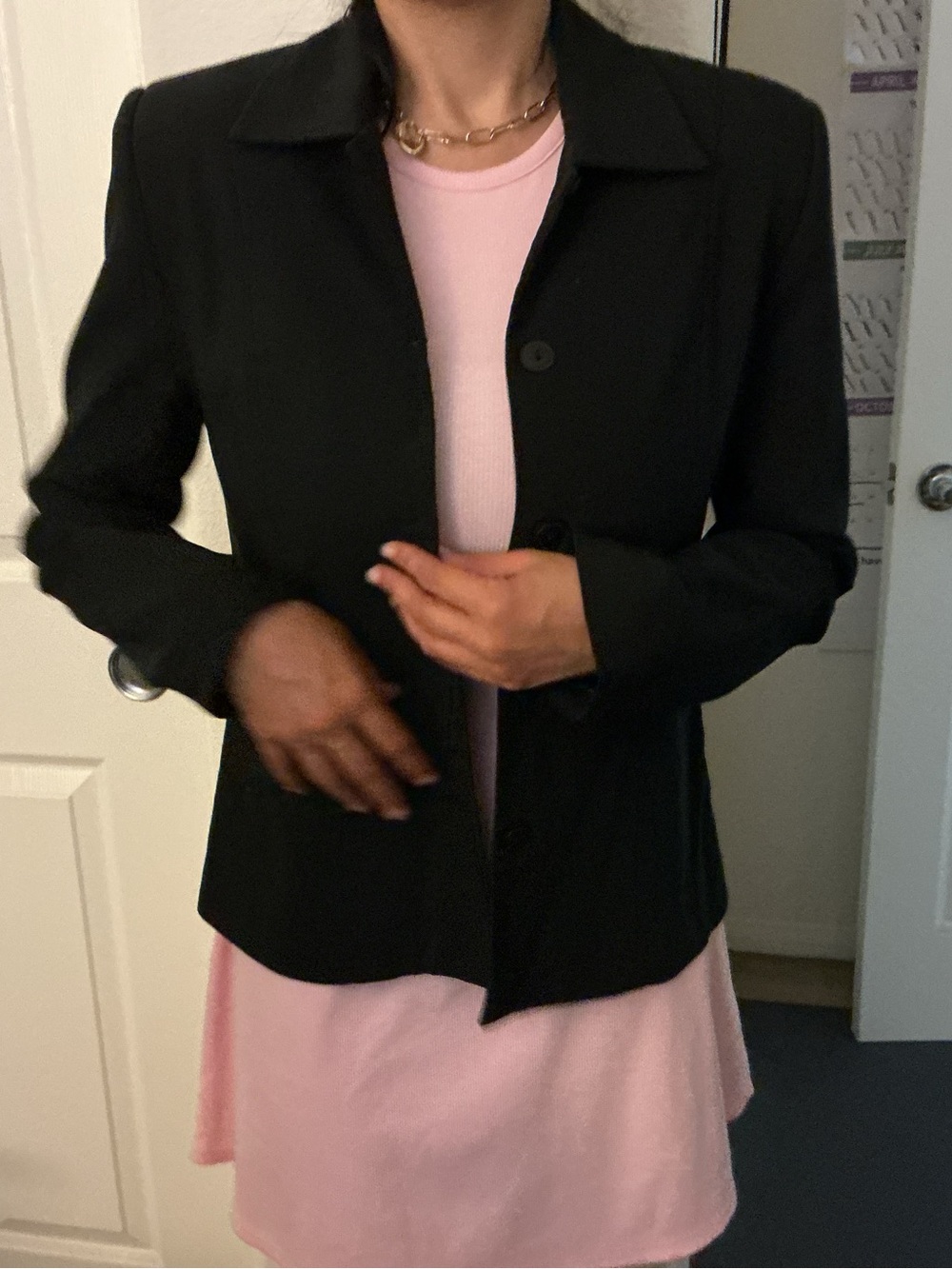 Black Women's Single-Breasted Tailored Blazer